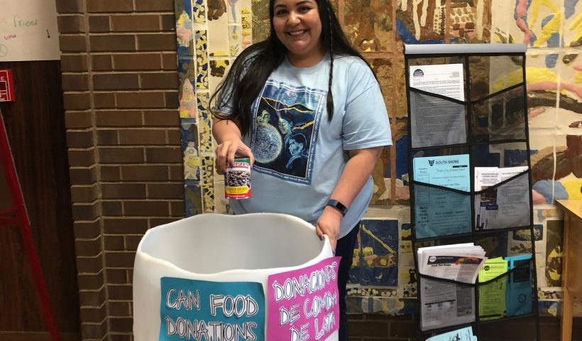 A can of food for the canned food drive.