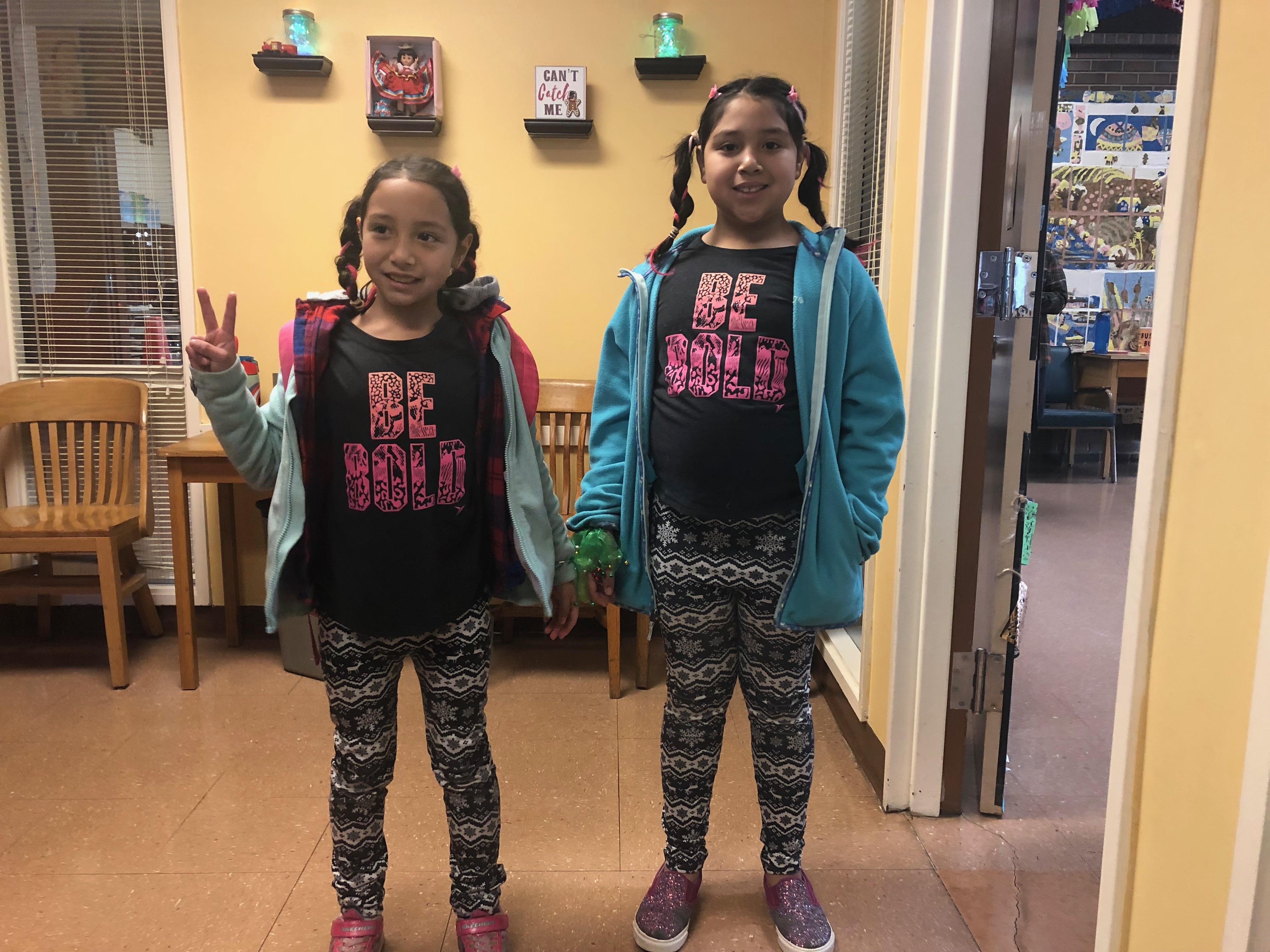 students wearing shirts that say "Be Bold"