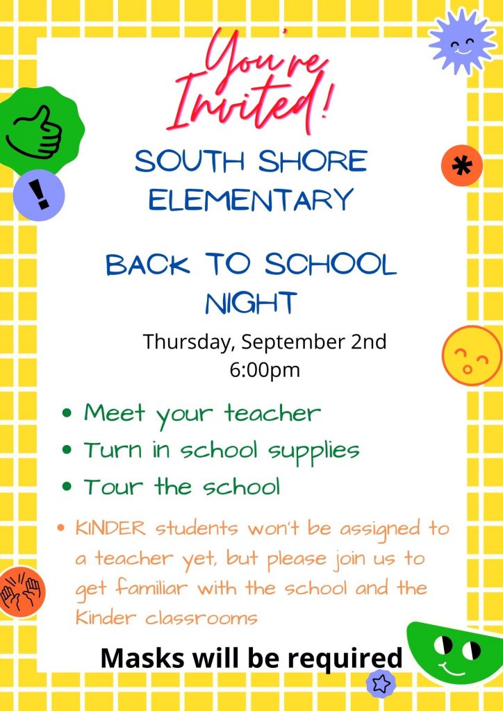 Back to School Night - South Shore Elementary School