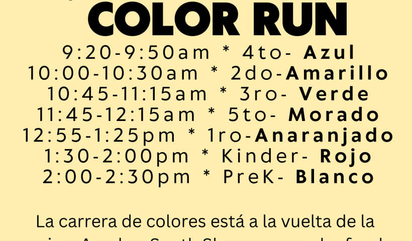 Spanish info on the color run