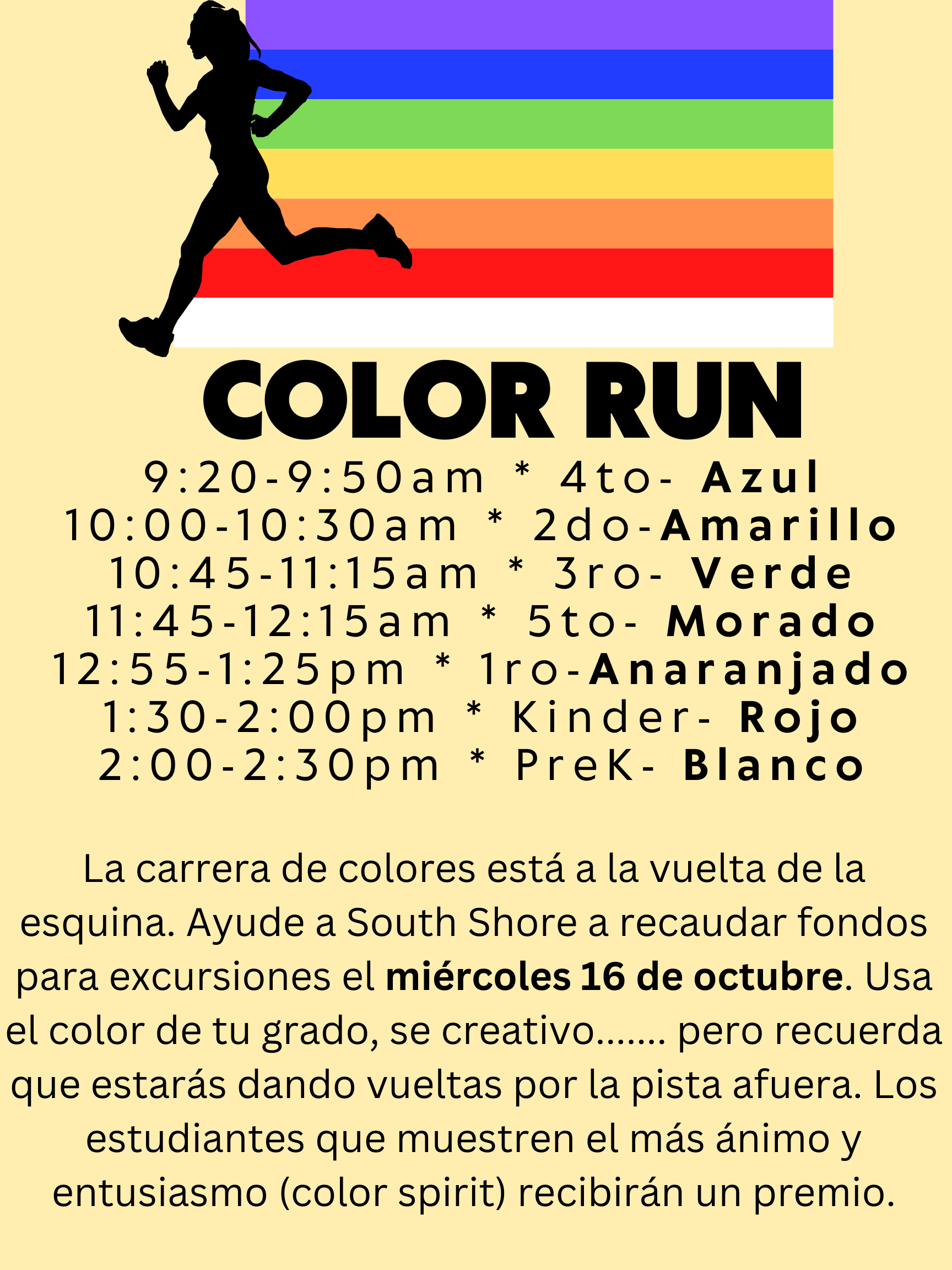 Spanish info on the color run